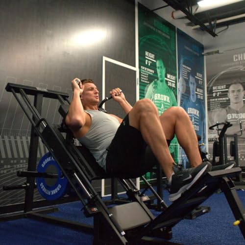 Gronk Fitness Leg Press Hack Squat Machine Adjustable Black