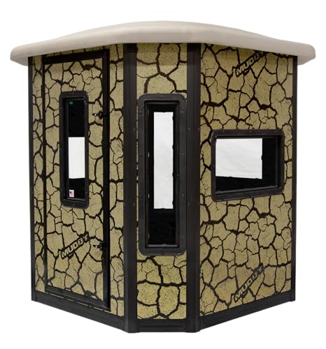MUDDY Bull XL Box Blind Steel Wall Construction Cracked Mud Camo Multi