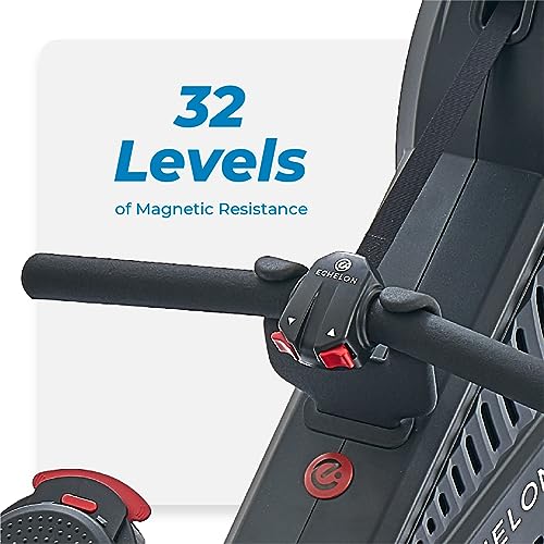 Echelon Foldable Magnetic Rowing Machine Black