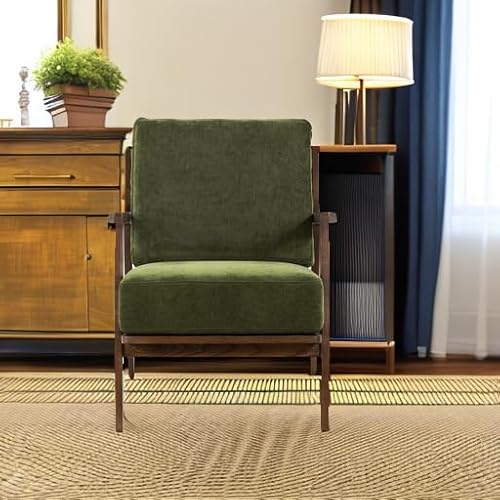 POLY & BARK Verity Lounge Chair Distressed Green Velvet