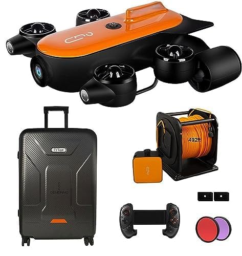 G GENEINNO 150M Tether Titan Underwater Drone ROV AUV with 4K UHD Camera T1 Pro 150m