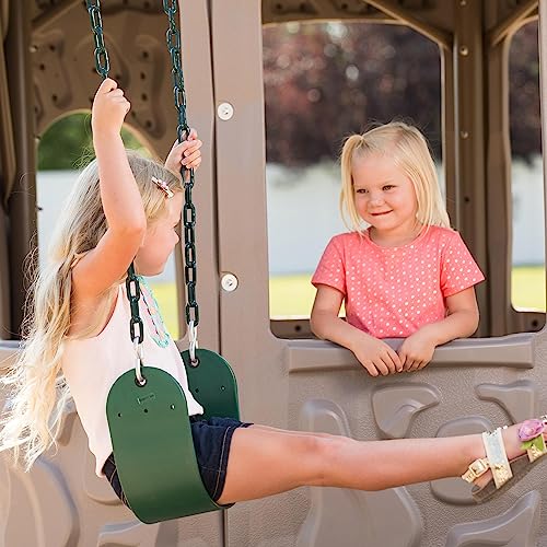Lifetime Adventure Tower Swing Set Playset with Spider Swing Earthtone