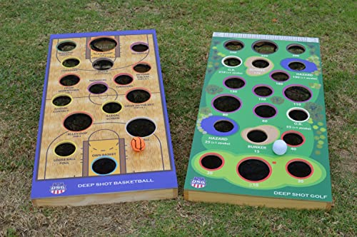 Deep Shot Basketball & Golf Bean Bag Toss Set Green