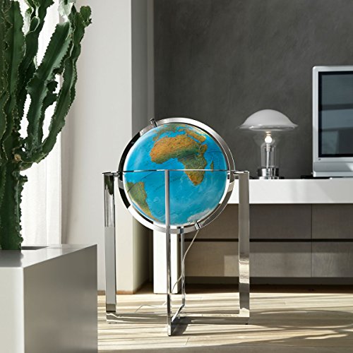 Waypoint Geographic Maranello 20” Illuminated Globe Silver
