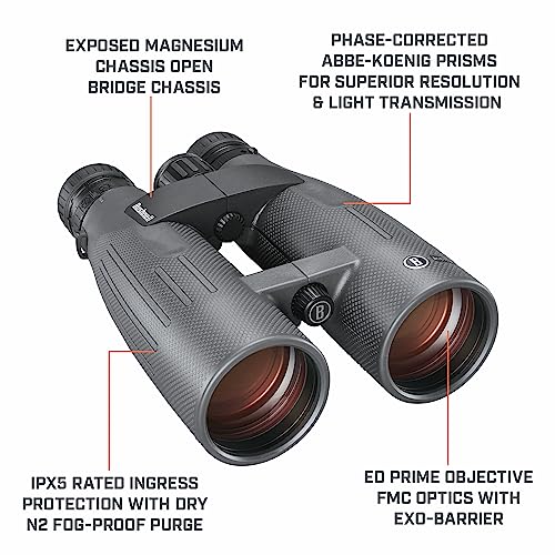 Bushnell Match Pro ED 15x56 Binoculars with MRAD Reticle Grey