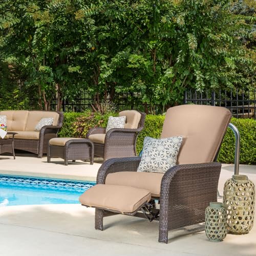 Hanover Strathmere Outdoor Recliner Tan