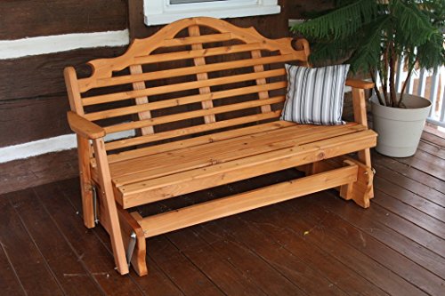 A & L Furniture Marlboro Glider Cedar Stain