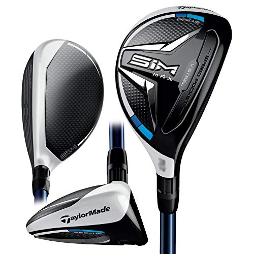 TaylorMade SIM MAX Hybrid #5 25 Degree Loft Right Hand Regular Flex - Titanium Black Blue