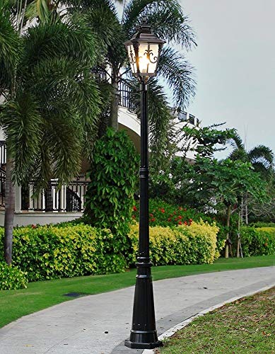 JINHH 2.75M Victorian Style LED Street Light Black-240cm