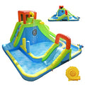Tobargar Inflatable Water Slide Park with Dual Pools, Climbing Wall & Games, Multicolor