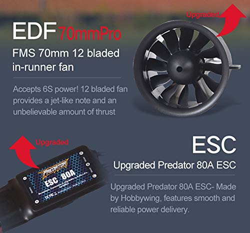 Fms RC Plane Yak-130 V2 EDF Jet 6S PNP Red