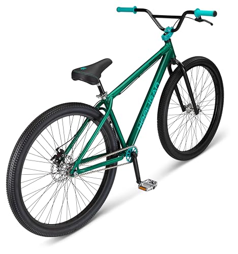Mongoose Hooligan AL Adult BMX Bike 29x3-Inch Wheels Aluminum Frame Green