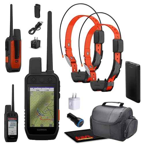Garmin Alpha 300i Handheld Dog Tracking & Training System Bundle with 2X TT25 Collars Black