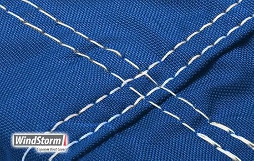 Eevelle Windstorm V Hull Fishing Outboard Motor Boat Cover Waterproof MARINEX Fabric Royal Blue