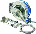 T&S Brass ESA-4L50-S SS Dual Arm Hose Reel with QD and Swivel Bracket 1/2" x 50''