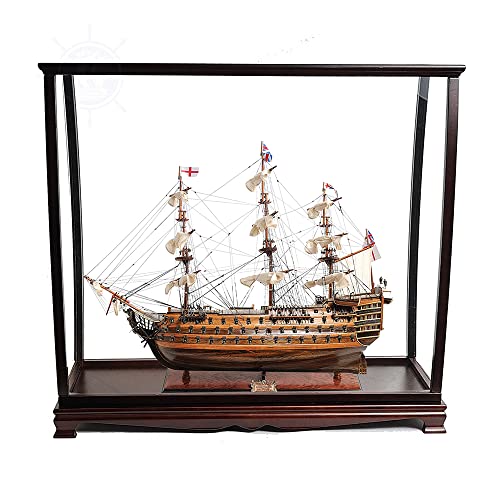 Old Modern Handicrafts HMS Victory Ship Model with Display Case Multicolor