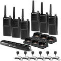 Motorola Solutions 6 Pack RMU2040 On-Site 2-Way Radio Bundle with Charger & Mics
