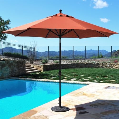Galtech International Deluxe Auto Tilt 11 Foot Round Market Umbrella Taupe