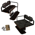 Performance Plus Carts Yamaha Drive2 Golf Cart Flip Folding Rear Back Seat Kit Black