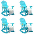 YITAHOME Outdoor Rocking Adirondack Chair Set of 4 Green