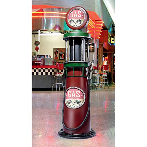 Design Toscano Service Station Visible Gas Pump Metal Sculpture Full Color