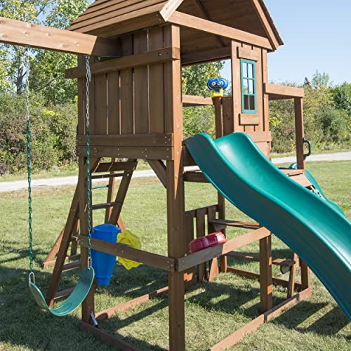 Swing-N-Slide Knightsbridge Plus Swing Set Wood Green