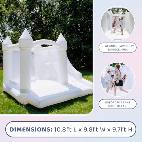Bounceland Castle Palace Daydreamer Cloud Bounce House with Slide & Basketball Hoop Neutral