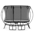 Springfree Compact Oval Trampoline 6x9 ft Black