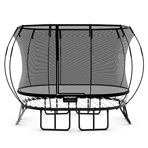 Springfree Compact Oval Trampoline 6x9 ft Black