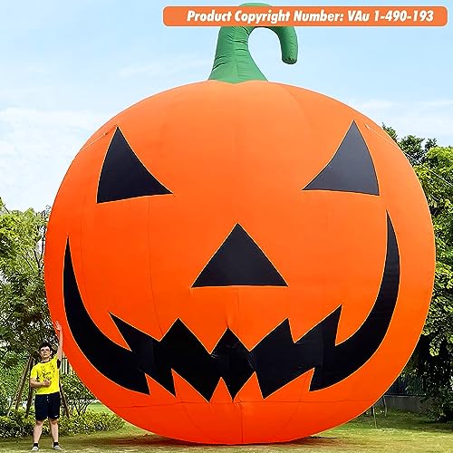 TKLoop Giant 26Ft Premium Halloween Inflatable Pumpkin Decoration Orange