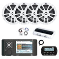 Enrock Marine JBL Wake Series R4500 Marine Radio Receiver with 4x 8" Speakers White