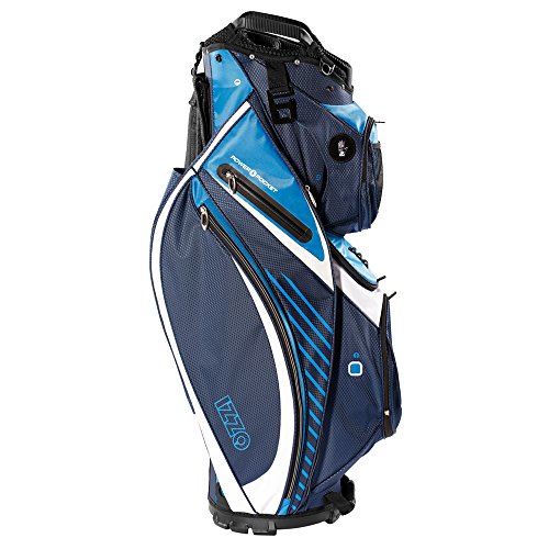 Izzo Golf Gemini Cart Golf Bag With Magnetic Ball Pockets Dark Blue/Light Blue