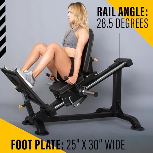 Powertec Fitness Leg Sled - Leg Press Machine, 700 LB Capacity, Black