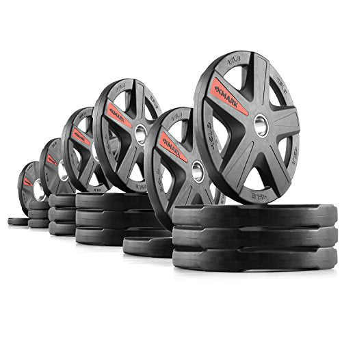 XMark TEXAS STAR 415 lb Set Olympic Plates Black