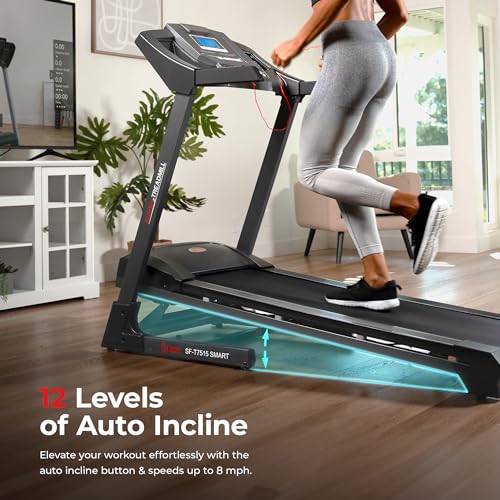 Sunny Health & Fitness Smart Treadmill Black
