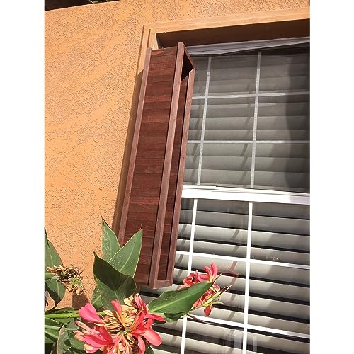 Best Redwood Window Planter Box 48 in Mahogany Stain