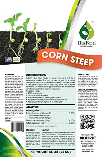 MicrobeBio Bioferti Corn Steep Liquor Powder Fertilizer 55-lb Bag