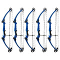GENESIS Archery Compound Bow Adjustable Draw Length 15"-30" & Weight 10-20 lbs Right-Handed Blue