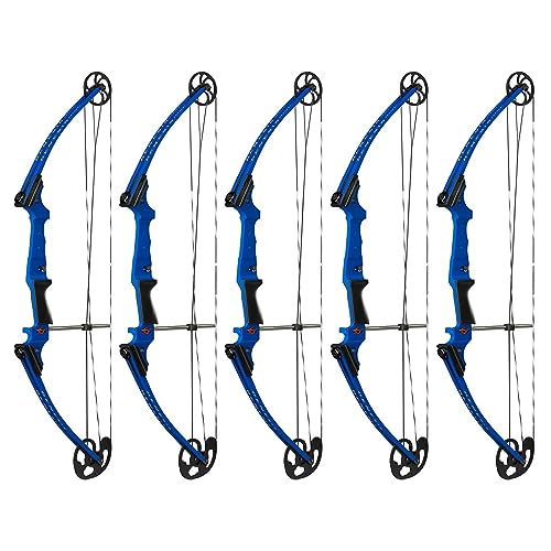 GENESIS Archery Compound Bow Adjustable Draw Length 15"-30" & Weight 10-20 lbs Right-Handed Blue