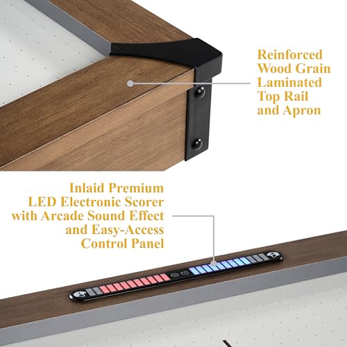 Barrington Billiards Urban 7' Air Hockey Table with Pusher & Puck Set Brown/Gray