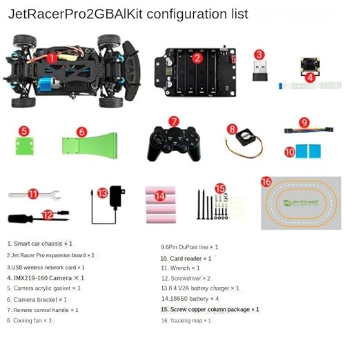 WSPEMLFP AI Racing Robot Car Jetson Nano 2GB