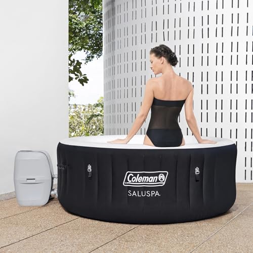 Coleman SaluSpa 4-Person Inflatable Hot Tub with 120 AirJets Black
