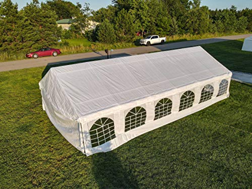Shade Tree Tents & Carports Heavy Duty 20' x 40' Event Tent Canopy with Sidewalls White