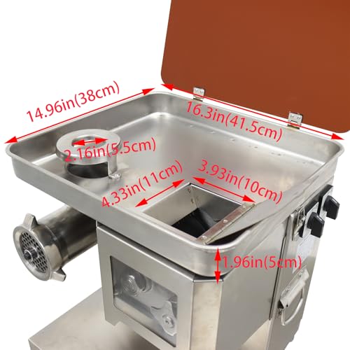HayWHNKN Commercial Meat Grinder 880lbs/h Stainless Steel Silver