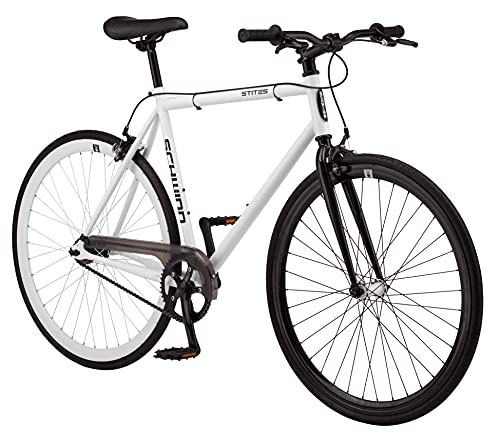 Schwinn Stites Fixie Adult Commuter Road Bike White