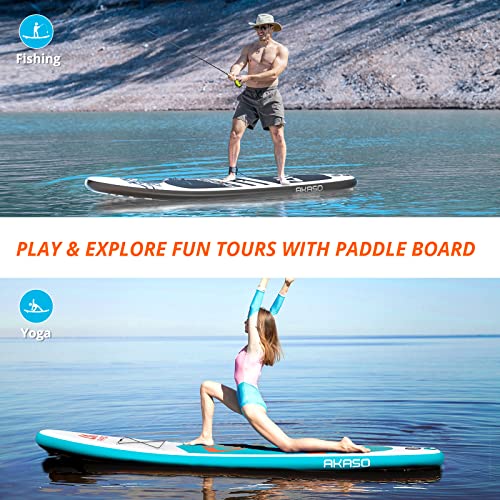 AKASO Inflatable Stand-Up Paddleboard Green