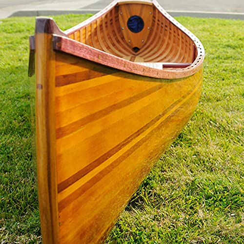 Wooden Boat USA 10-Foot Wooden Canoe with Ribs Curved Bow Natural Wood