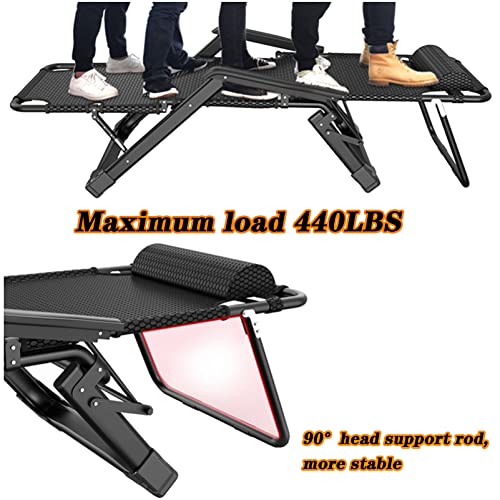 Natliedop Oversized Zero Gravity Chair Folding Portable Recliner with Adjustable Headrest Recliner X2