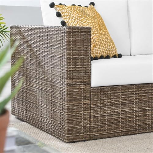 Modway Convene Outdoor Synthetic Rattan Loveseat White