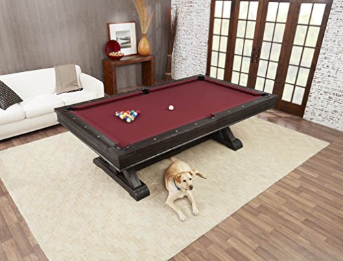 Playcraft Brazos River 8' Slate Pool Table Weathered Black Brown